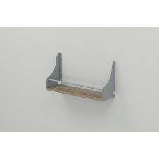 Полка настенная Ferrum-decor Изи 260x500x150 металл Серый ДСП Сонома Трюфель 16 мм (IZI0019)