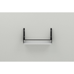 Полка настенная Ferrum-decor Изи 260x600x150 металл Черный ДСП Белое 16 мм (IZI0022) Чугуев