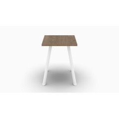 Табурет кухонный Ferrum-decor 430x320x320 Белый металл ДСП Дуб Сонома Трюфель 16 мм (TAB012) Полтава
