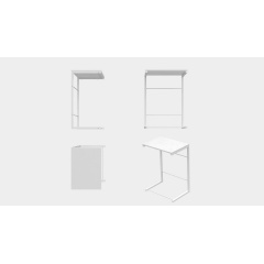 Столик приставной Терри Ferrum-decor 650x440x330 Белый металл ДСП Белый 16 мм (TERR008) Ужгород
