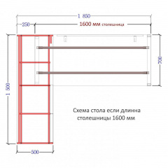 Офисный стол в стиле LOFT (NS-1295) Винница