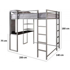 Двоярусне ліжко в стилі LOFT (NS-225) Бородянка