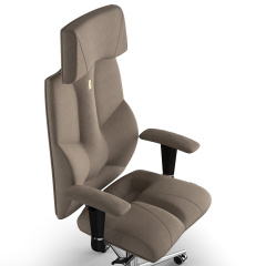 Кресло KULIK SYSTEM BUSINESS Ткань с подголовником без строчки Карамельный (6-901-BS-MC-0502) Городок