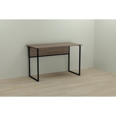 Комп'ютерний стіл Ferrum-decor Коді 75x100x60 чорний ДСП Дуб Сонома Труфель 16мм Васильків