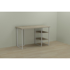 Компьютерный стол Ferrum-decor Кевин 75x120x70 белый ДСП Дуб Сонома 32мм Львов