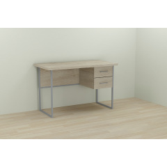 Комп'ютерний стіл Ferrum-decor Дакота 75x140x60 сірий ДСП Дуб Сонома 32мм Нова Прага