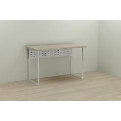 Комп'ютерний стіл Ferrum-decor Майк 75x140x70 білий ДСП Дуб Сонома 32мм Біла Церква