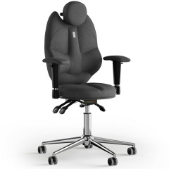Кресло KULIK SYSTEM TRIO Ткань с подголовником без строчки Серый (14-901-BS-MC-0506) Хмельник