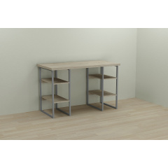 Компьютерный стол Ferrum-decor Карэн 75x120x70 серый ДСП Дуб Сонома 32мм Славянск