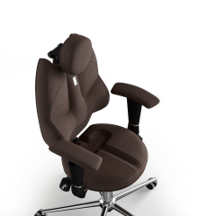 Кресло KULIK SYSTEM TRIO Ткань с подголовником без строчки Шоколадный (14-901-BS-MC-0504) Васильевка