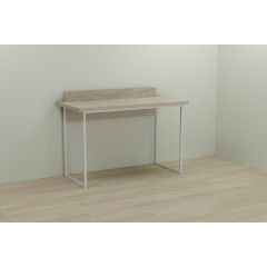 Компьютерный стол Ferrum-decor Скай 75x140x70 белый ДСП Дуб Сонома 32мм Днепр