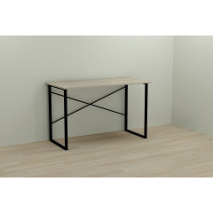 Компьютерный стол Ferrum-decor Дейв 75x140x60 черный ДСП Дуб Сонома 16мм Киев