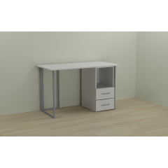 Компьютерный стол Ferrum-decor Отто 75x120x60 серый ДСП Белое 16мм Запорожье