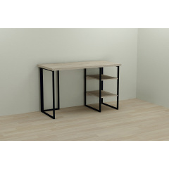 Компьютерный стол Ferrum-decor Кевин 75x100x60 черный ДСП Дуб Сонома 32мм Хуст