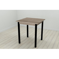 Стол кухонный Ferrum-decor Диего 75x70x70 Черный ДСП Сонома Трюфель 16мм (DIE0012) Прилуки