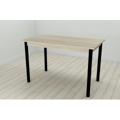 Стіл кухонний Ferrum-decor Беніта 75x120x80 Чорний ДСП Сонома 16мм (BEN0018) Ковель