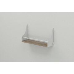 Полка настенная Ferrum-decor Изи 260x500x150 металл Белый ДСП Сонома Трюфель 16 мм (IZI0012) Луцк