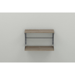 Полка настенная Ferrum-decor Букин 330x500x240 металл Серый ДСП Сонома Трюфель 16 мм (BUK0019) Виноградов