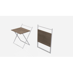 Стол трансформер Компакт 1 Ferrum-decor 750x790x720 Белый металл ДСП Дуб Сонома Трюфель 16 мм (KOM112) Тернополь