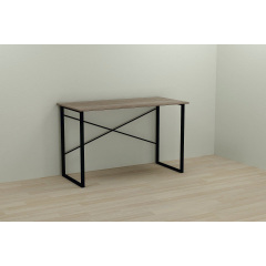 Компьютерный стол Ferrum-decor Дейв 75x140x70 черный ДСП Дуб Сонома Труфель 16мм Одесса