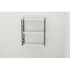 Книжкова полиця універсальна Ferrum-decor Стим 2 74x63x26 чорний ДСП Біле 16мм (XK00037) Чернівці