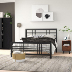 Ліжко GoodsMetall металеве в стилі LOFT 2000х1600х1200 К101 Броди