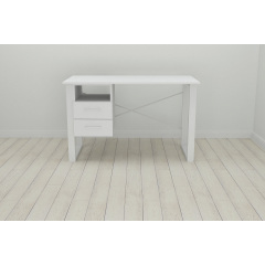 Письменный стол с ящиками Ferrum-decor Оскар 750x1200x600 металл Белый ДСП Белое 16 мм (OSK0008) Балаклея