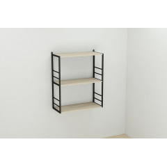 Книжкова полиця універсальна Ferrum-decor Стим 2 74x63x26 чорний ДСП Дуб Сонома 16мм (XK00040) Київ