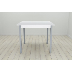Стіл кухонний Ferrum-decor Дієго 75x80x80 Сірий ДСП Біле 16мм (DIE0057) Бородянка