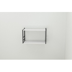 Книжкова полиця універсальна Ferrum-decor Стим 1 38x63x26 чорний ДСП Біле 16мм (XK00019) Київ
