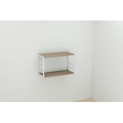 Книжкова полиця універсальна Ferrum-decor Стім 1 38x63x26 білий ДСП Дуб Сонома Трюфель 16мм (XK00029) Луцьк