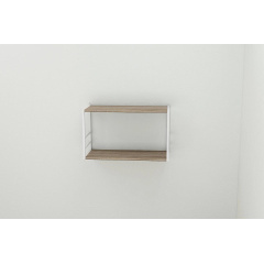 Книжкова полиця універсальна Ferrum-decor Стім 1 38x63x26 білий ДСП Дуб Сонома Трюфель 16мм (XK00029) Луцьк