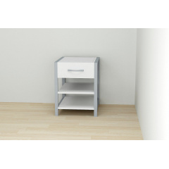 Тумба Ferrum-decor Вивьен 1/2 50x41x40 см Белый / Серый (XK00085) Чернигов