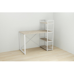 Письмовий стіл Ferrum-decor Конект з етажеркою 75x120x60 см Дуб (XK00188) Ужгород