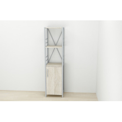 Етажерка 3/34 Ferrum-decor Серії Конект із тумбою 144x34x28 Сірий ДСП Сонома (FD1017) Братське