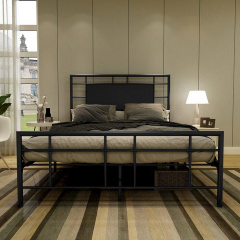 Кровать GoodsMetall металлическая в стиле LOFT 2000х1400х1200 К100 Ворожба