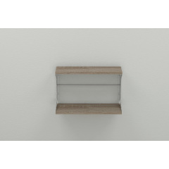 Полиця настінна Ferrum-decor Букін 330x600x240 метал Білий ДСП Сонома Трюфель 16 мм (BUK0033) Вінниця
