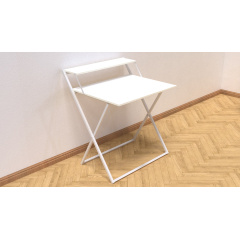 Стол трансформер Компакт 2 Ferrum-decor 750x790x720 Белый металл ДСП Белый 16 мм (KOM208) Тернополь