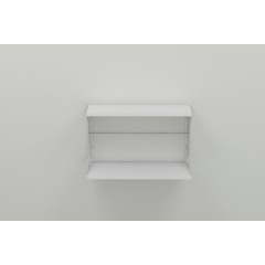 Полка настенная Ferrum-decor Букин 330x700x240 металл Белый ДСП Белое 16 мм (BUK0050) Киев