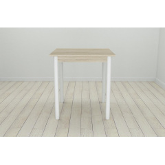 Стіл кухонний Ferrum-decor Агата 75x70x70 Білий ДСП Сонома 16мм (AGA0032) Ужгород