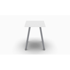 Табурет кухонный Ferrum-decor 430x320x320 Серый металл ДСП Белый 16 мм (TAB015) Обухов