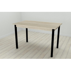 Стол кухонный Ferrum-decor Марио 75x120x70 Черный ДСП Сонома 16мм (MAR0011) Славянск