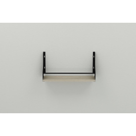 Полка настенная Ferrum-decor Изи 260x500x150 металл Черный ДСП Сонома 16 мм (IZI0004)