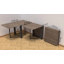 Стол-книжка трансформер Орион 2 Ferrum-decor 750x1520x730 Черный металл ДСП Дуб Сонома Трюфель 16 мм (ORI205) Городок