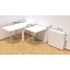 Стол-книжка трансформер Орион 2 Ferrum-decor 750x1520x730 Белый металл ДСП Белый 16 мм (ORI208) Костопіль