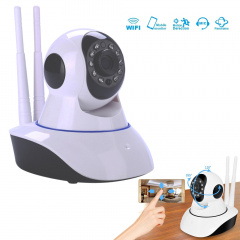 Бездротова Веб камера Онлайн Відеоняня з нахилом та панорамуванням WiFi Smart Net Camera Q6S з двома антенами Камера відеоспостереження з мікрофоном та зворотним зв'язком Обухів