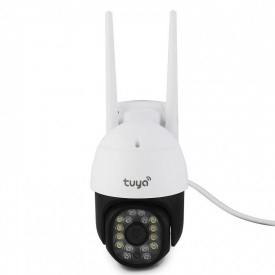 IP-камера видеонаблюдения уличная CAMERA C18 TUYA APP WIFI IP 3.0mp Белая