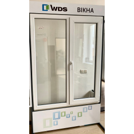 Вікно металопластикове 1300x1400мм монтажна ширина 60мм профіль WDS Ekipazh Ultra 60 з однокамерним склопакетом 24 мм