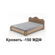 Ліжко Компаніт 150 МДФ 2058x1500x900 мм дуб сонома