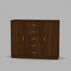 Комод Компанит Комод-5+2 1110x891x390 орех